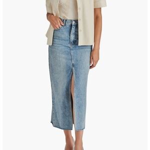 Steve Madden Avani Denim Front Slit Skirt
